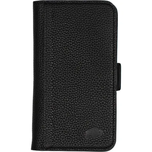 Windsor iPhone 14 Plus Bi-Fold Wallet Case, Pebble Black