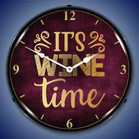 Wine Time Backlit LED Clock