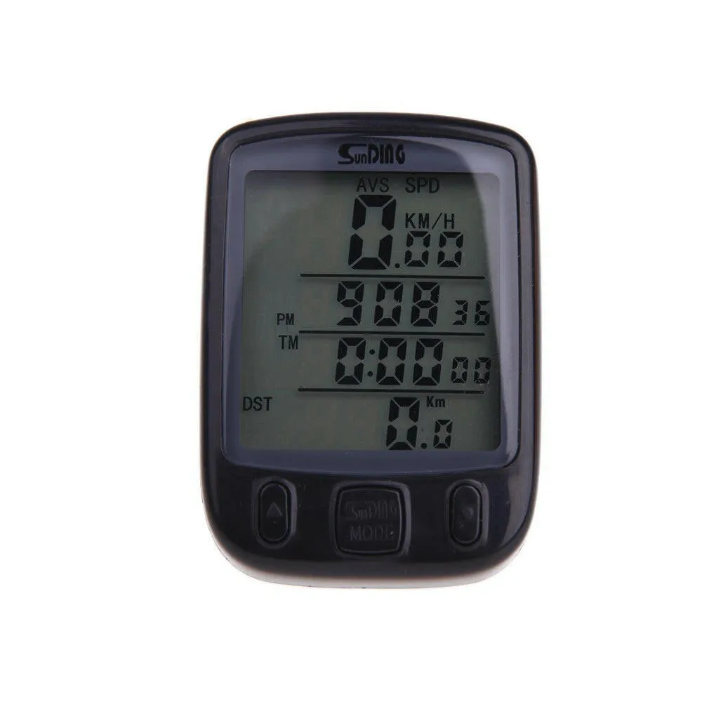 Wireless Bike Bicycle Cycling Computer Odometer Speedometer LCD Backlight Backlit Waterproof Multifunction